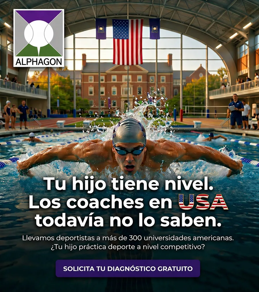 Nadadora entrenando — la natación es uno de los deportes con beca en EE. UU.